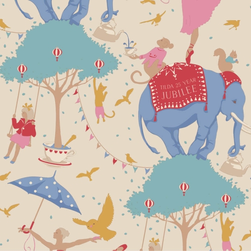 Tilda Patchwork Stoff Baumwolle - Jubilee - Circus Life Jubilee Creme